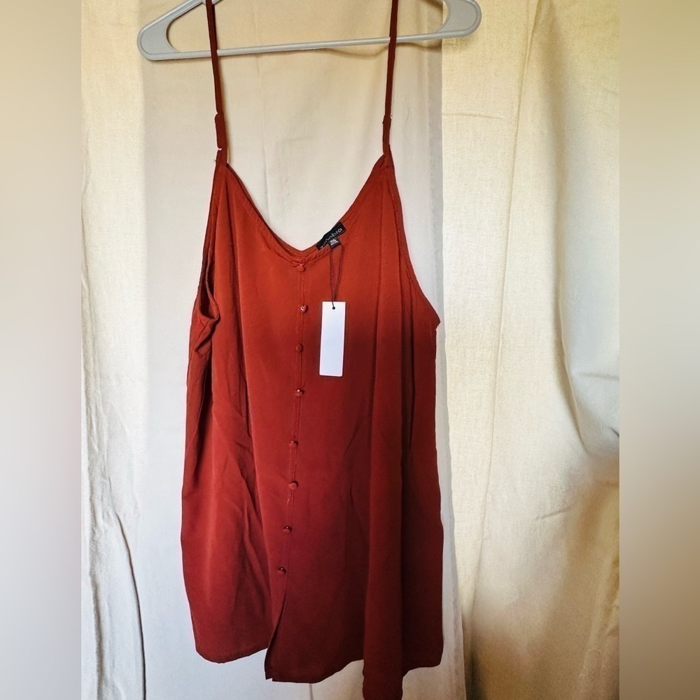NWT Zenobia Rust Color Tank Top. Size 3xl. Adjustable straps - Picture 1 of 8